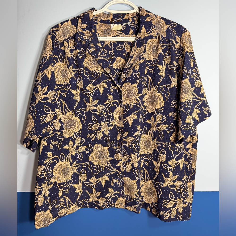 Vintage TanJay Floral Button Up
